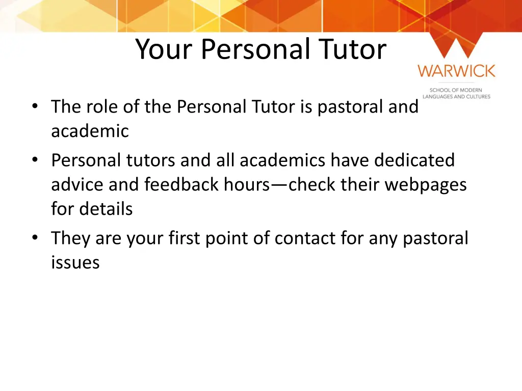 your personal tutor