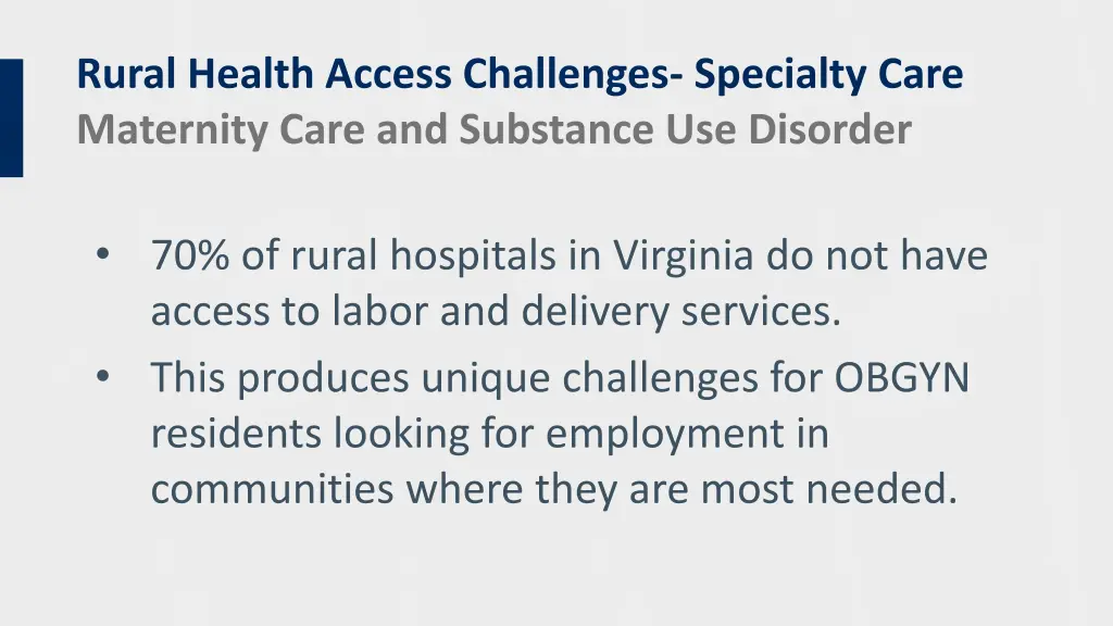 rural health access challenges specialty care