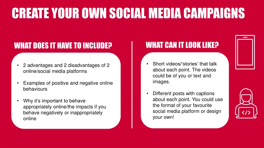 create your own social media campaigns