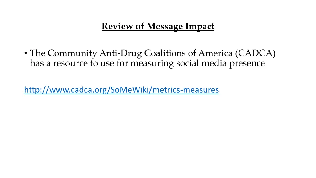 review of message impact 2