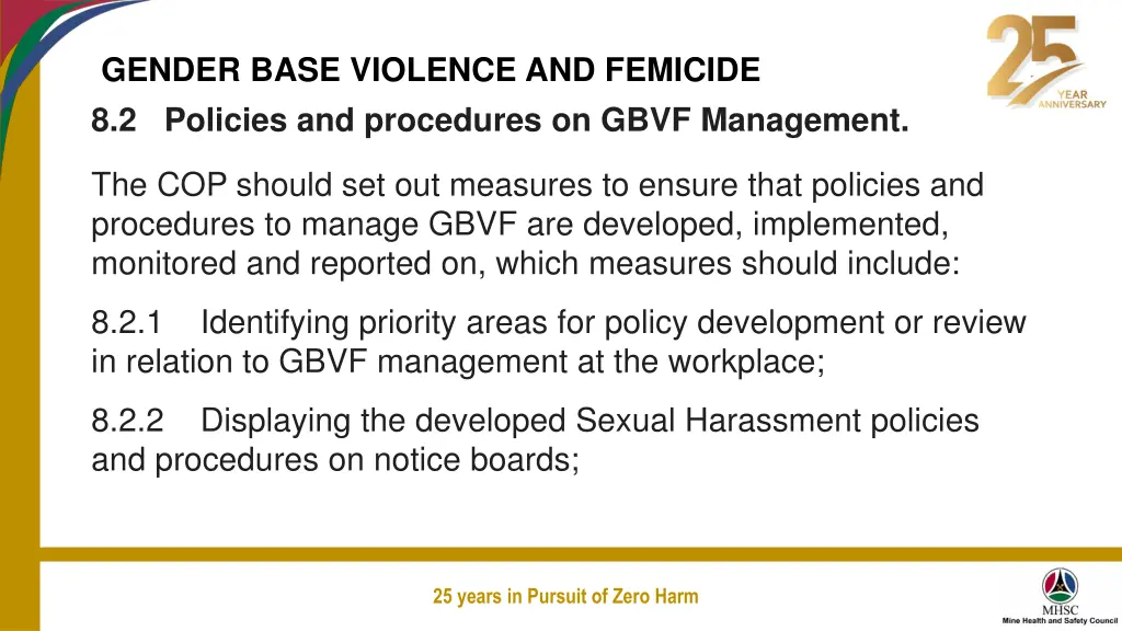 gender base violence and femicide 8 2 policies