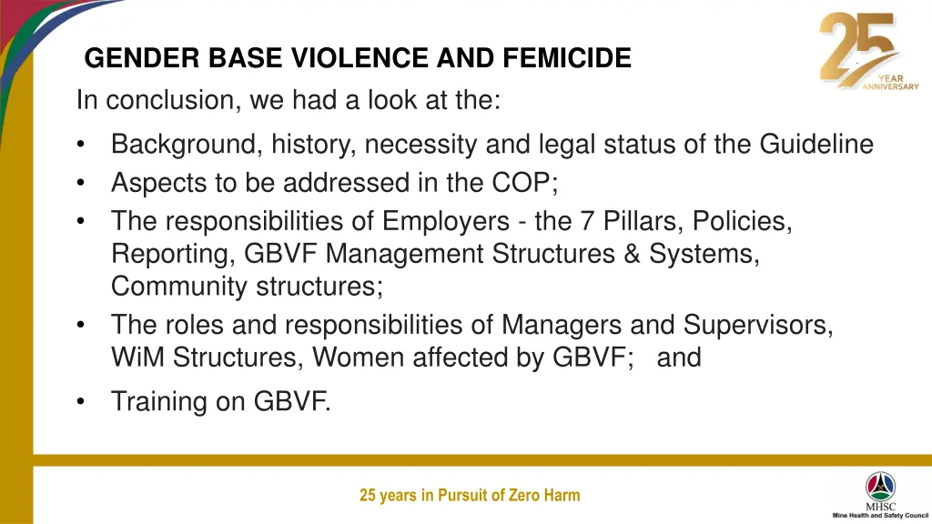 gender base violence and femicide in conclusion