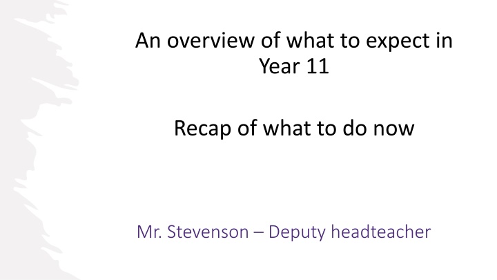 an overview of what to expect in year 11