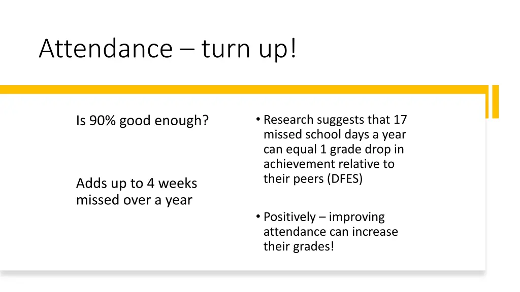 attendance turn up