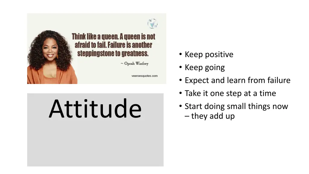 keep positive keep going expect and learn from