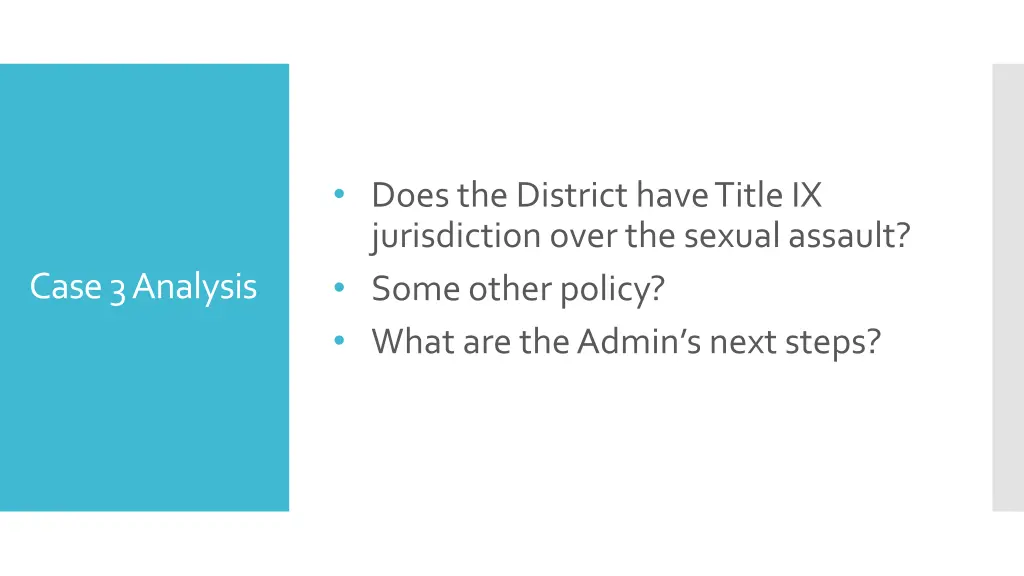 does the district have title ix jurisdiction over 1