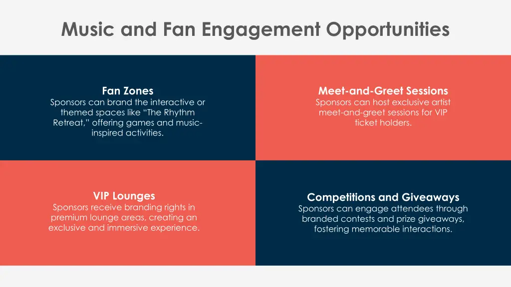 music and fan engagement opportunities