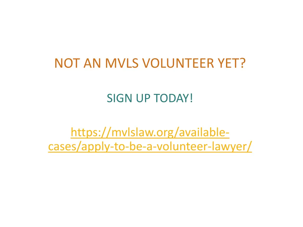 not an mvls volunteer yet