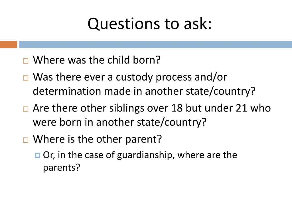 questions to ask