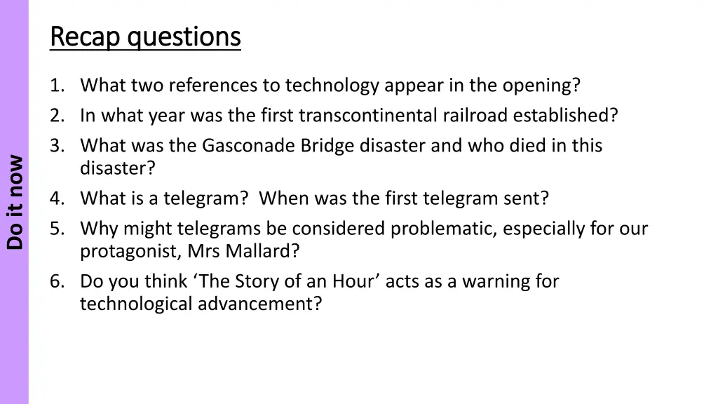 recap questions recap questions