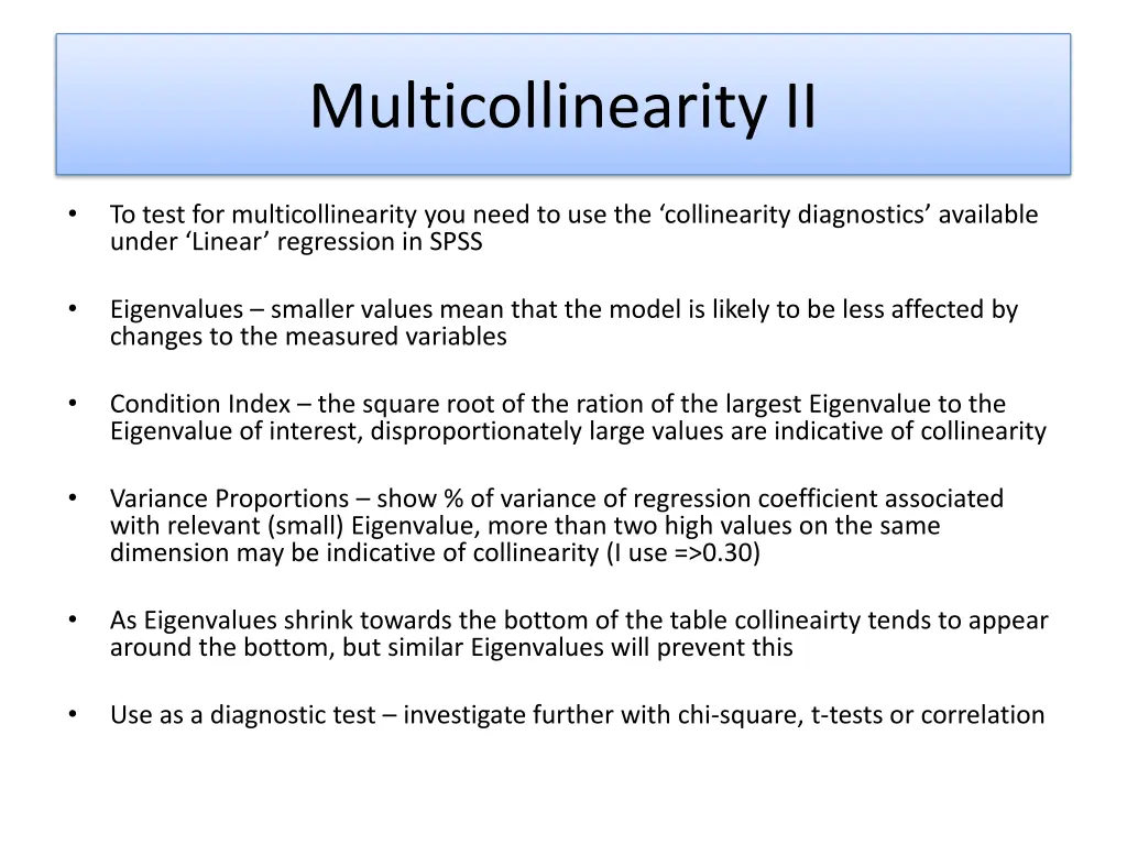 multicollinearity ii