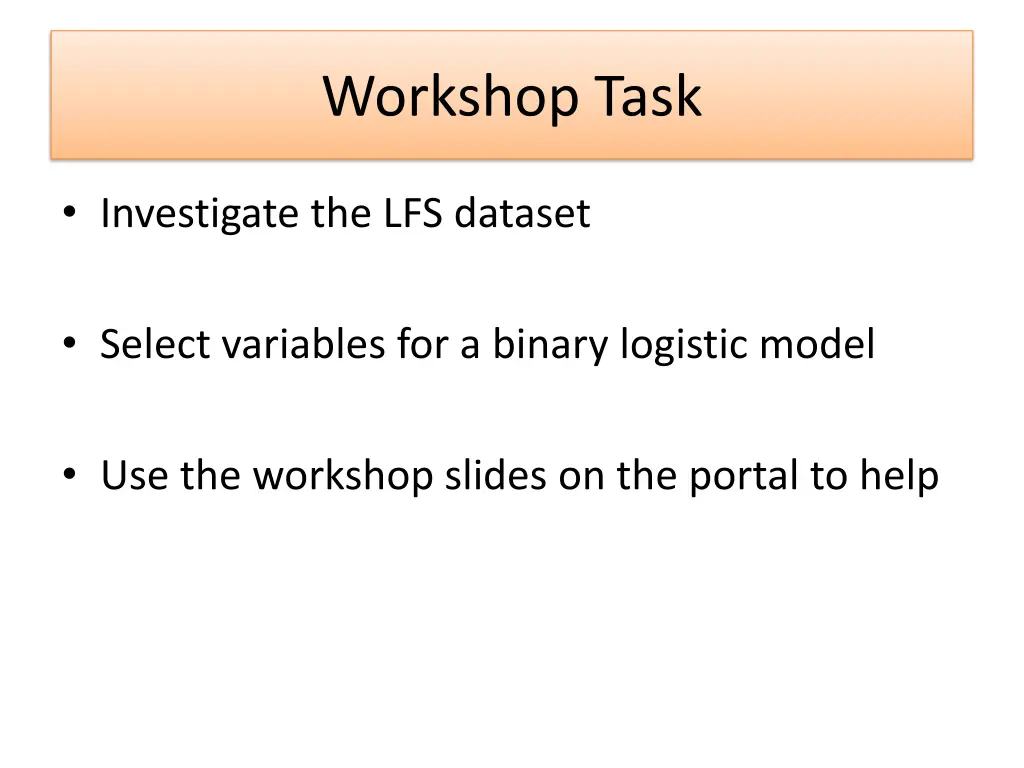 workshop task