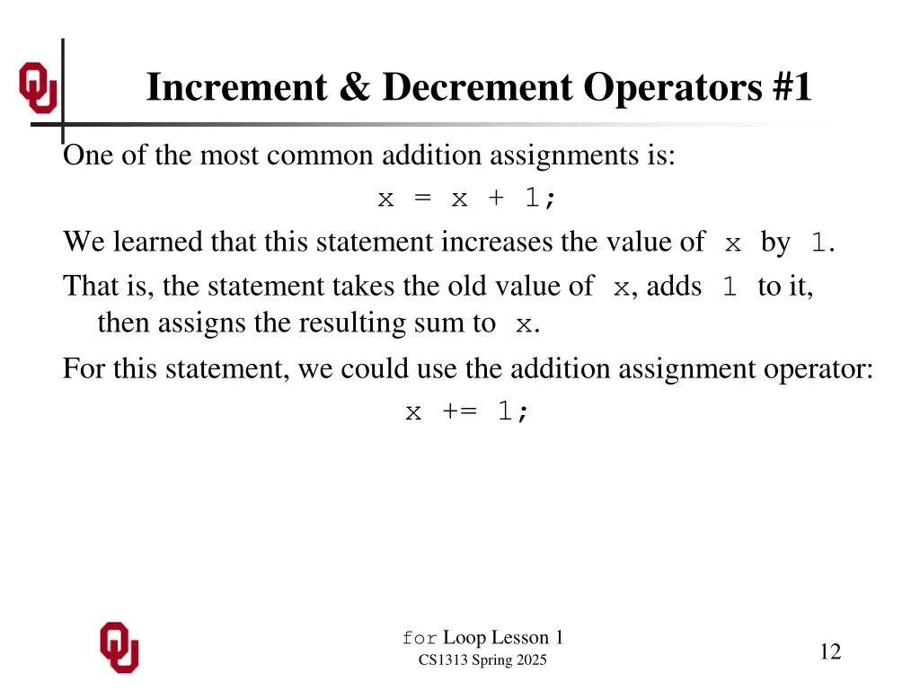 increment decrement operators 1