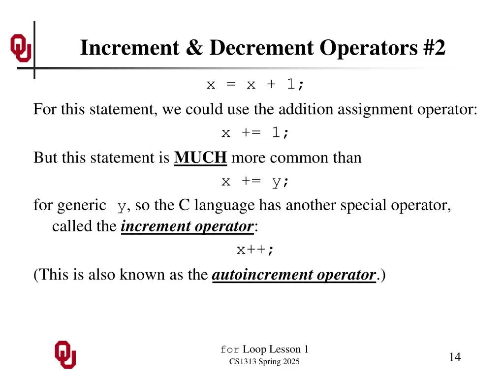 increment decrement operators 2