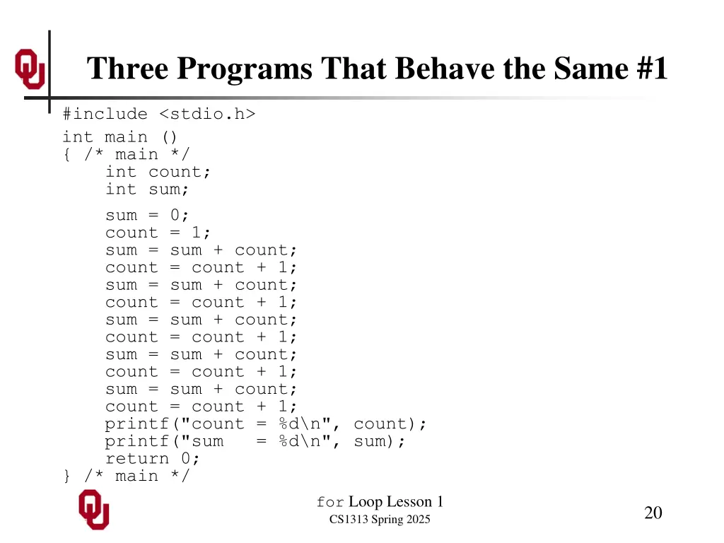 three programs that behave the same 1
