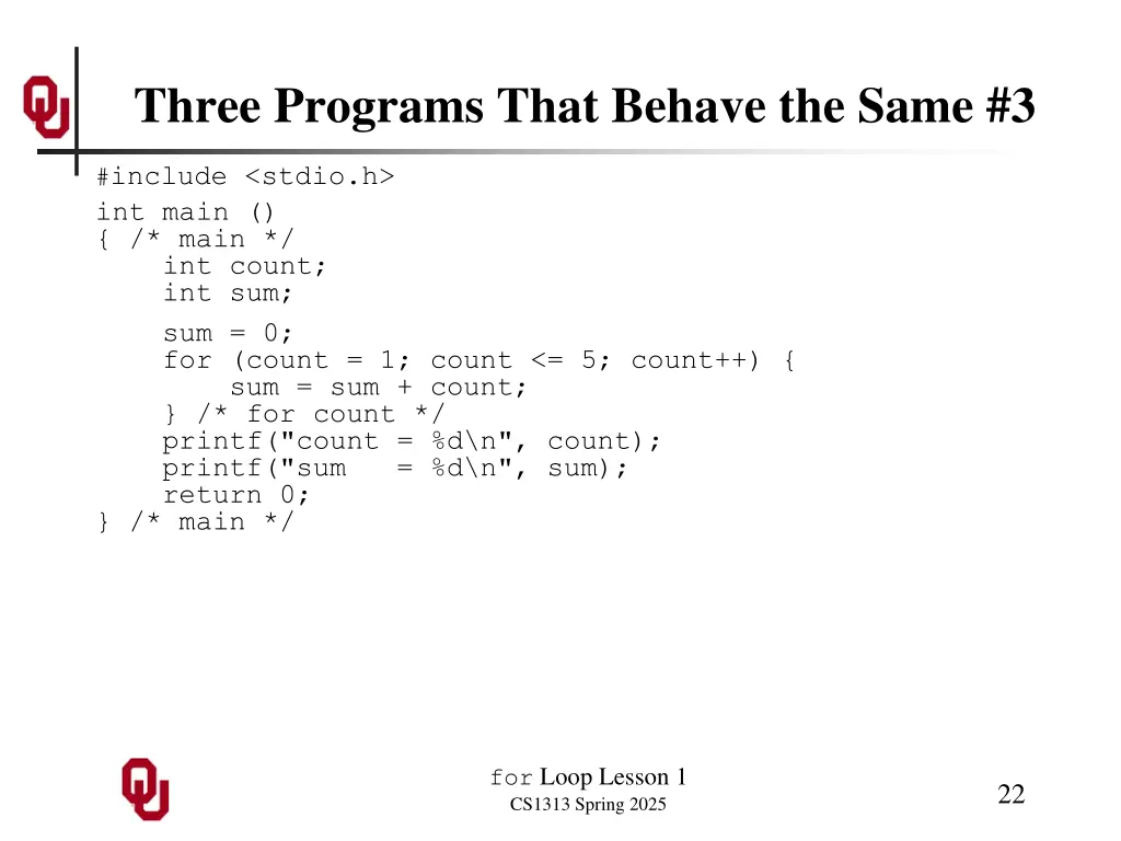three programs that behave the same 3