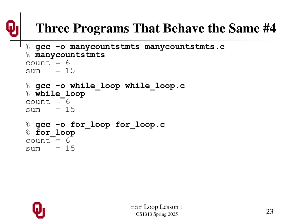 three programs that behave the same 4