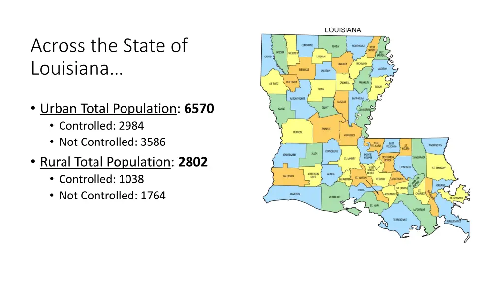 across the state of louisiana