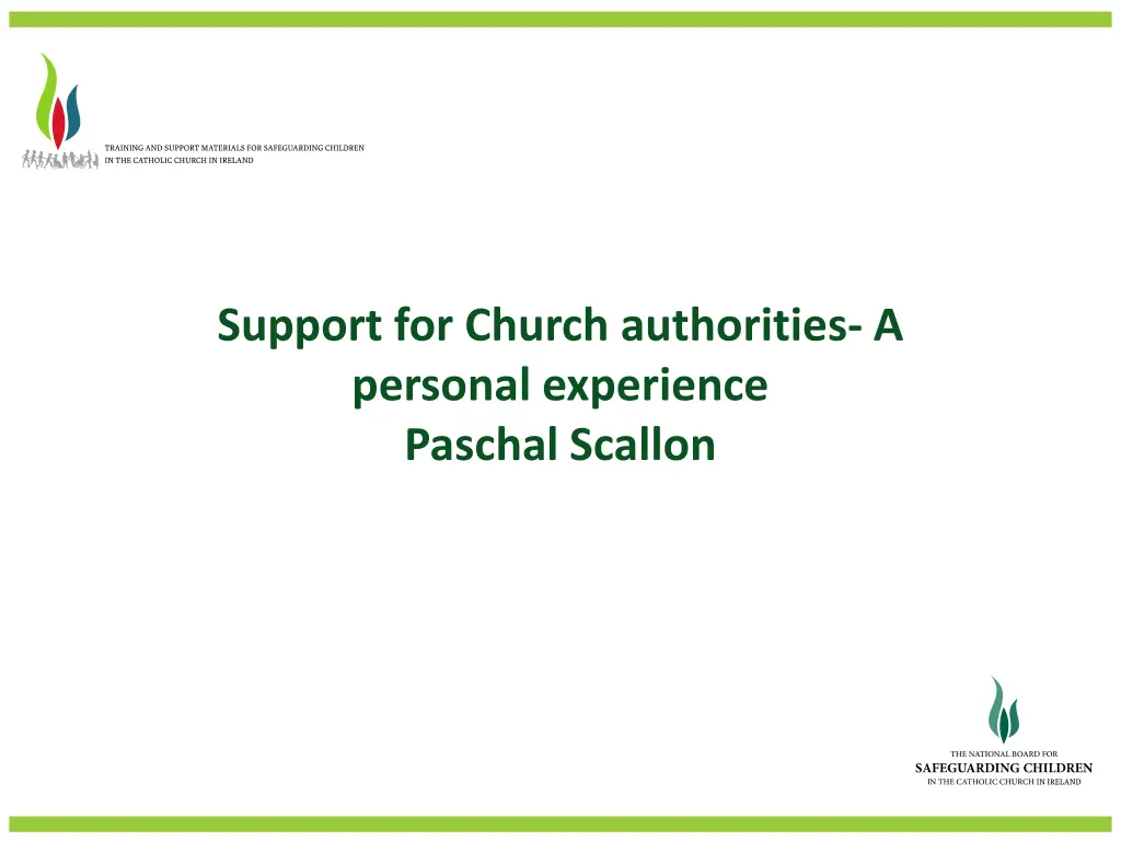 support for church authorities a personal