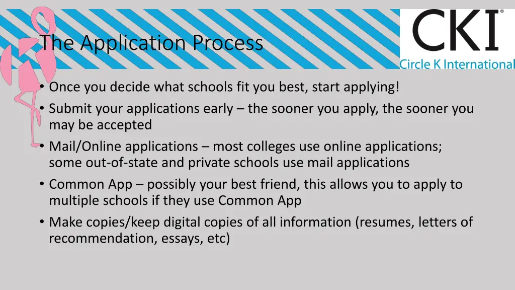 the application process