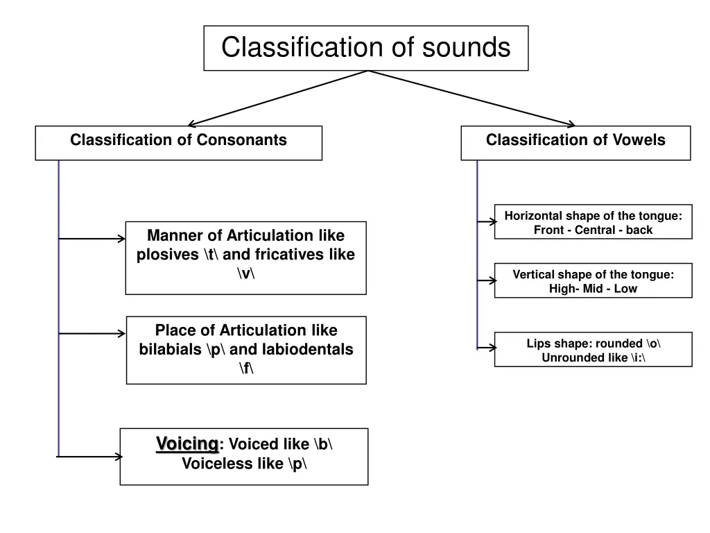 classification of sounds