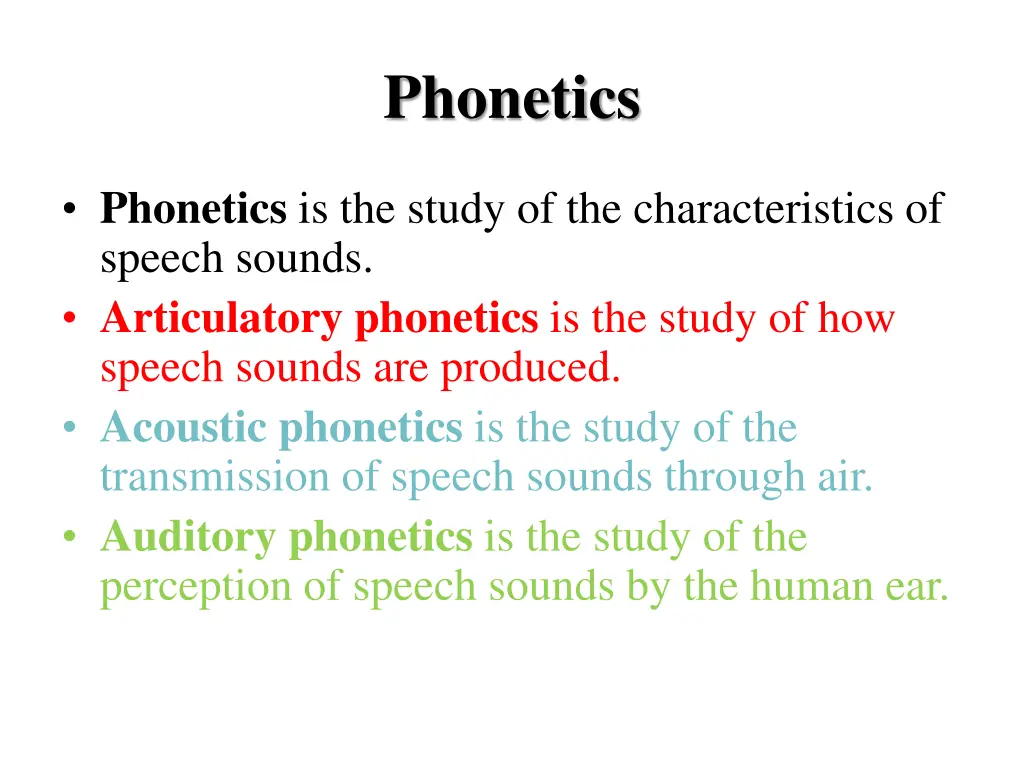 phonetics