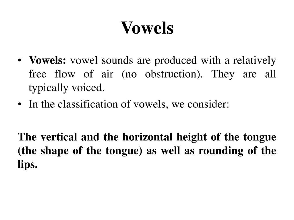 vowels