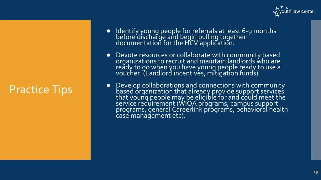 identify young people for referrals at least