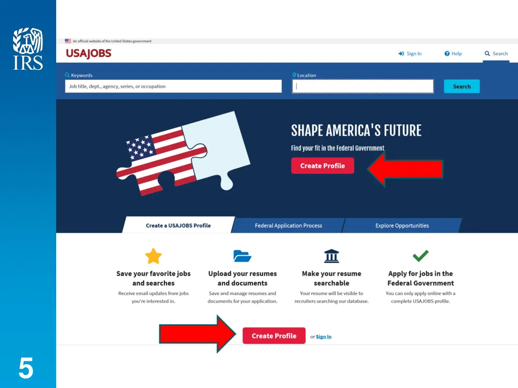 create a profile landing page