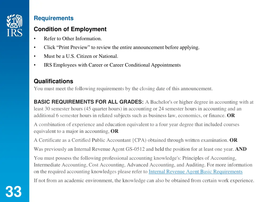 requirements