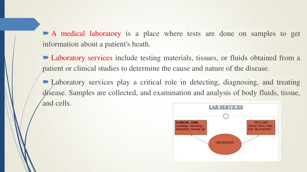 a medical laboratory is a place where tests