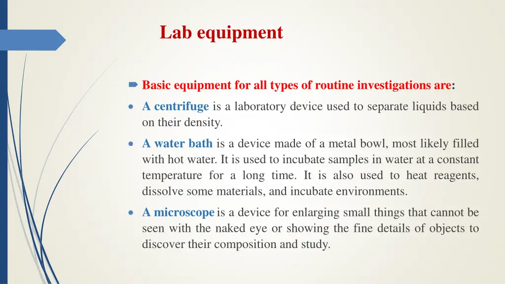 lab equipment