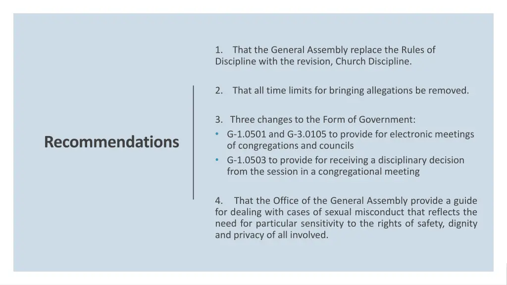 1 that the general assembly replace the rules