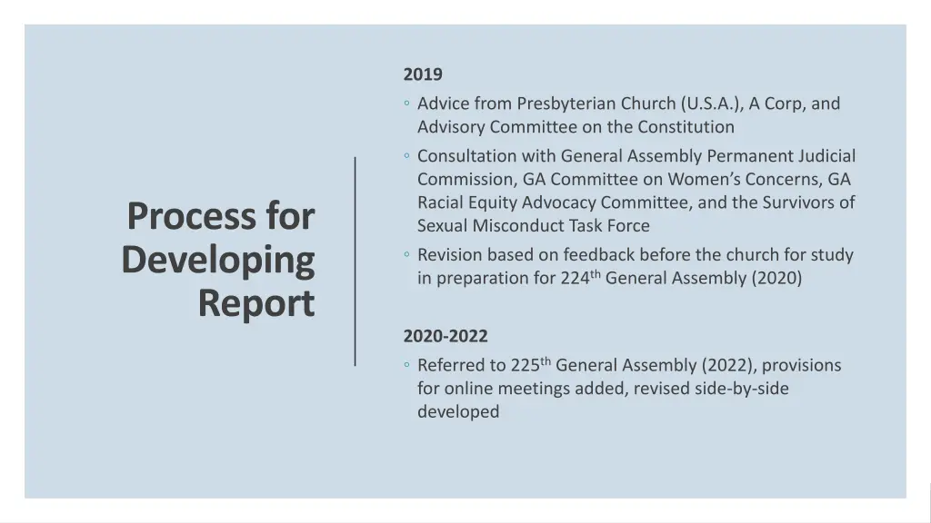 2019 advice from presbyterian church u s a a corp