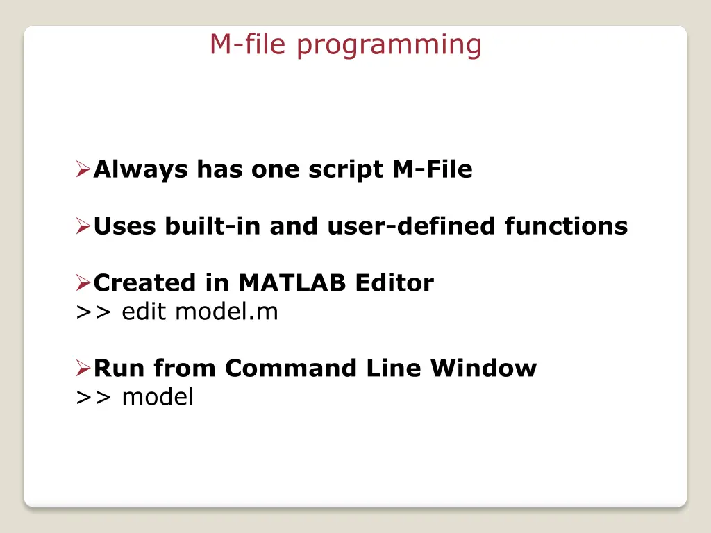 m file programming 1