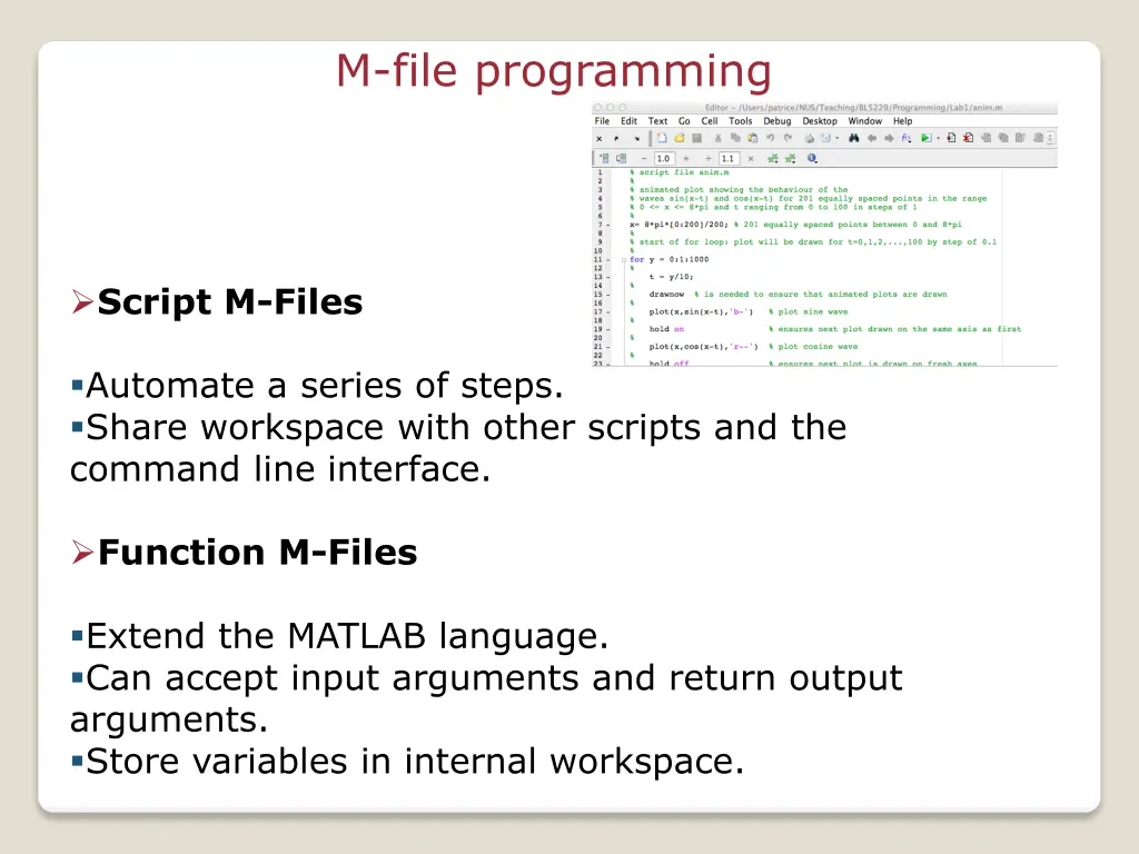 m file programming