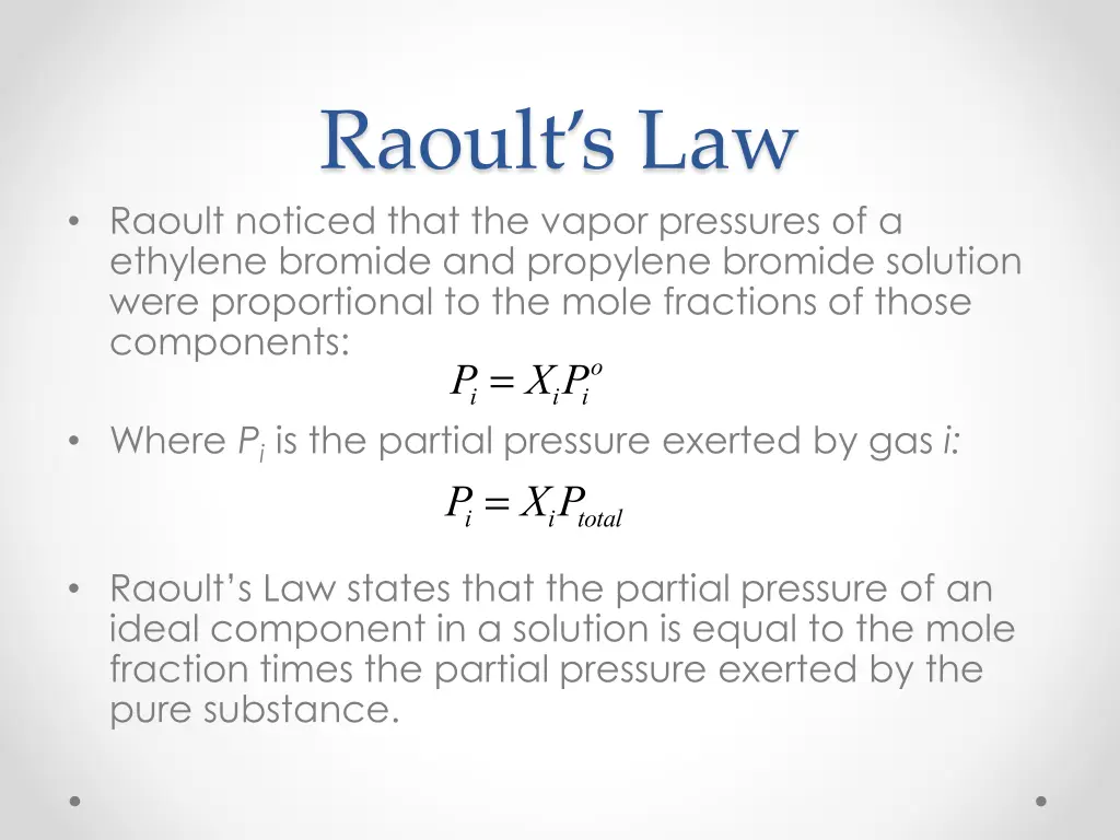 raoult s law