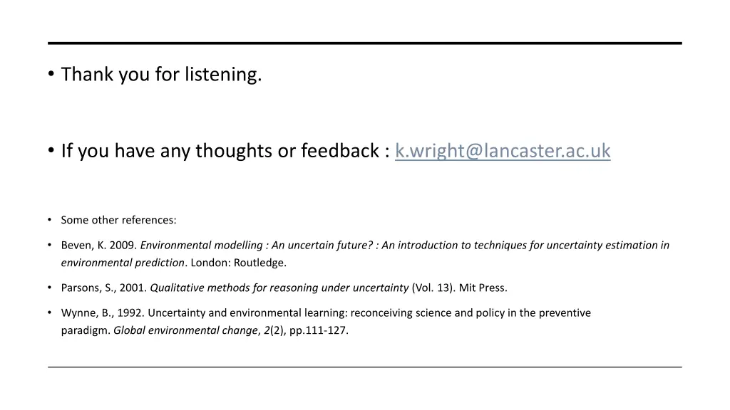 thank you for listening