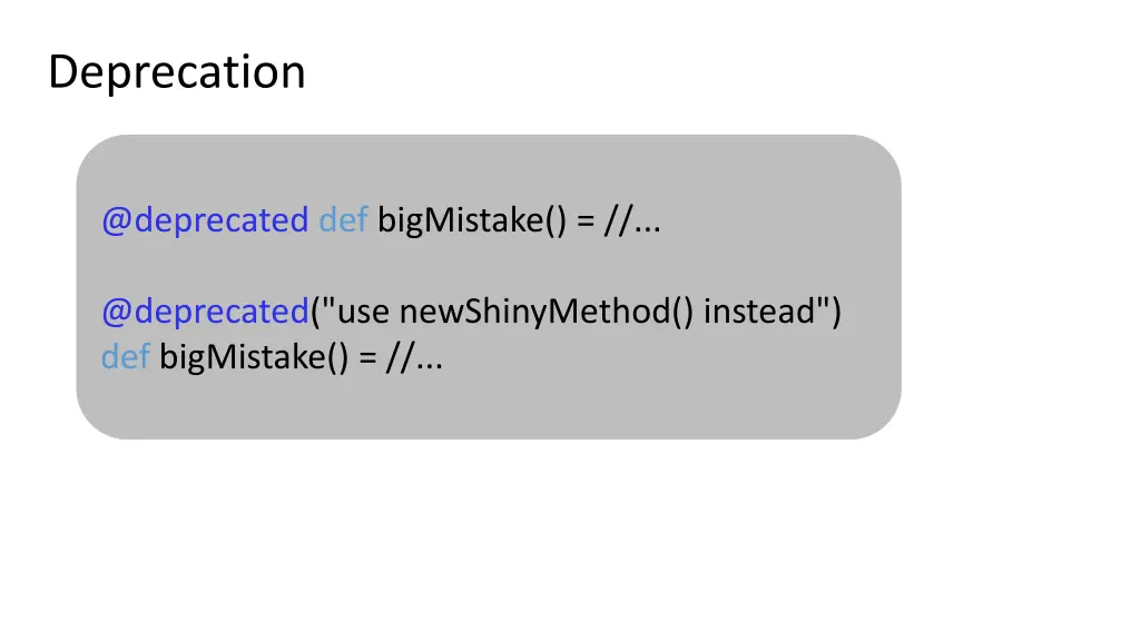 deprecation