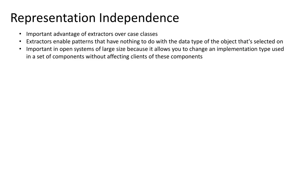 representation independence