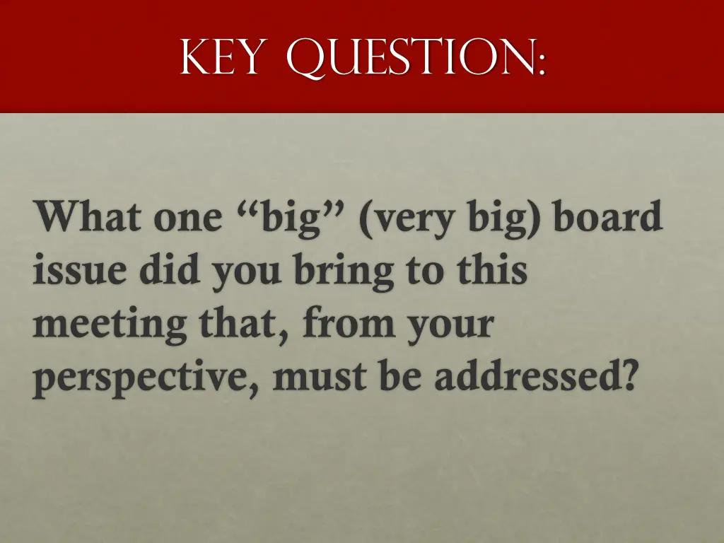 key question