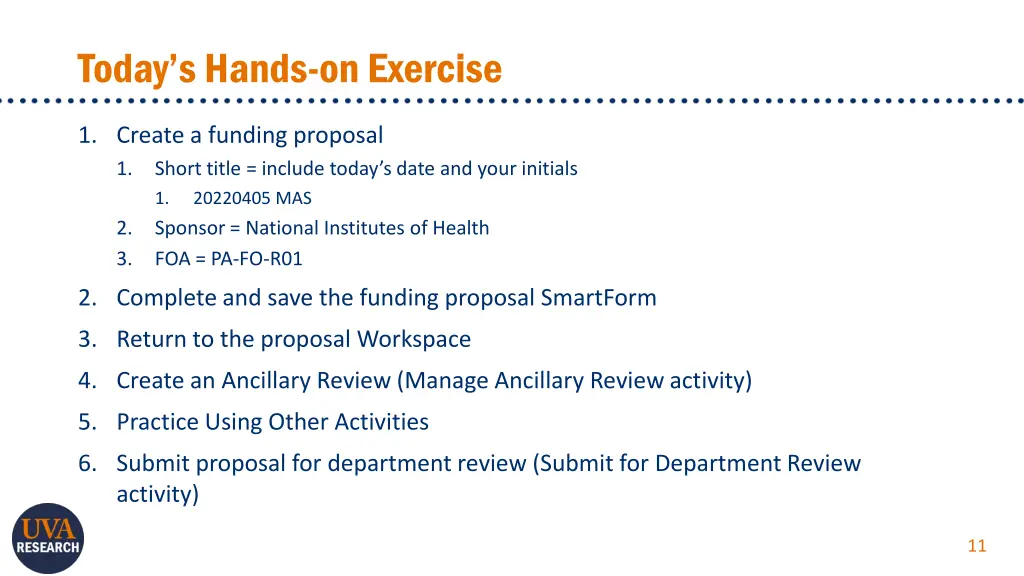 today s hands on exercise