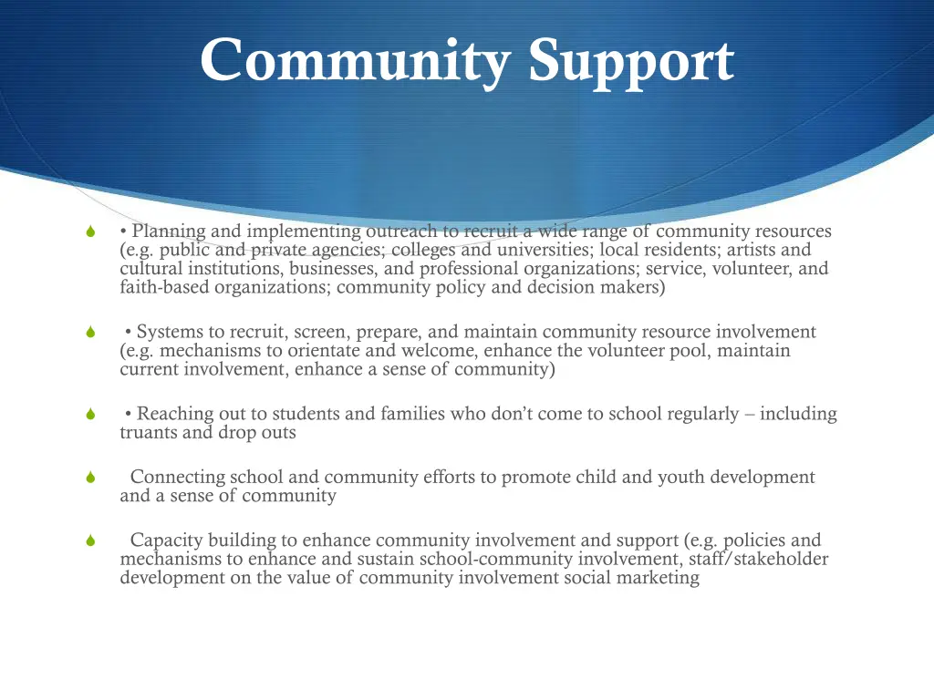 community support