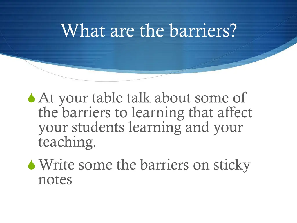 what are the barriers