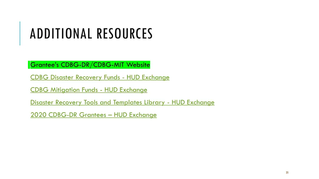 additional resources
