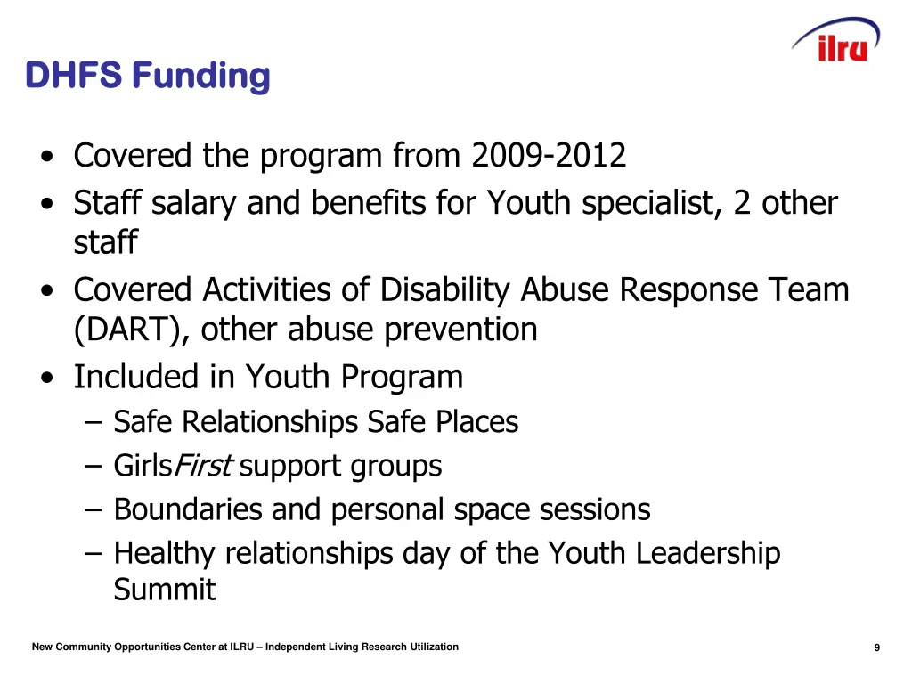 dhfs funding dhfs funding