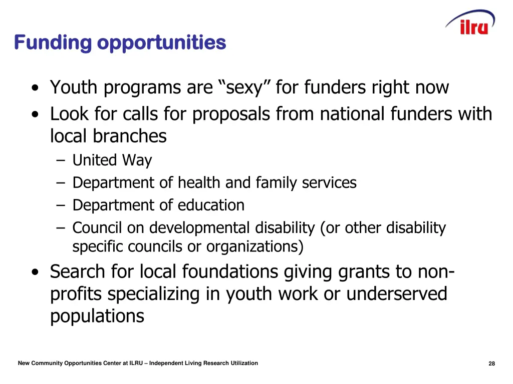 funding opportunities funding opportunities