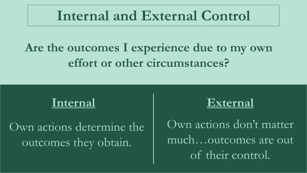 internal and external control