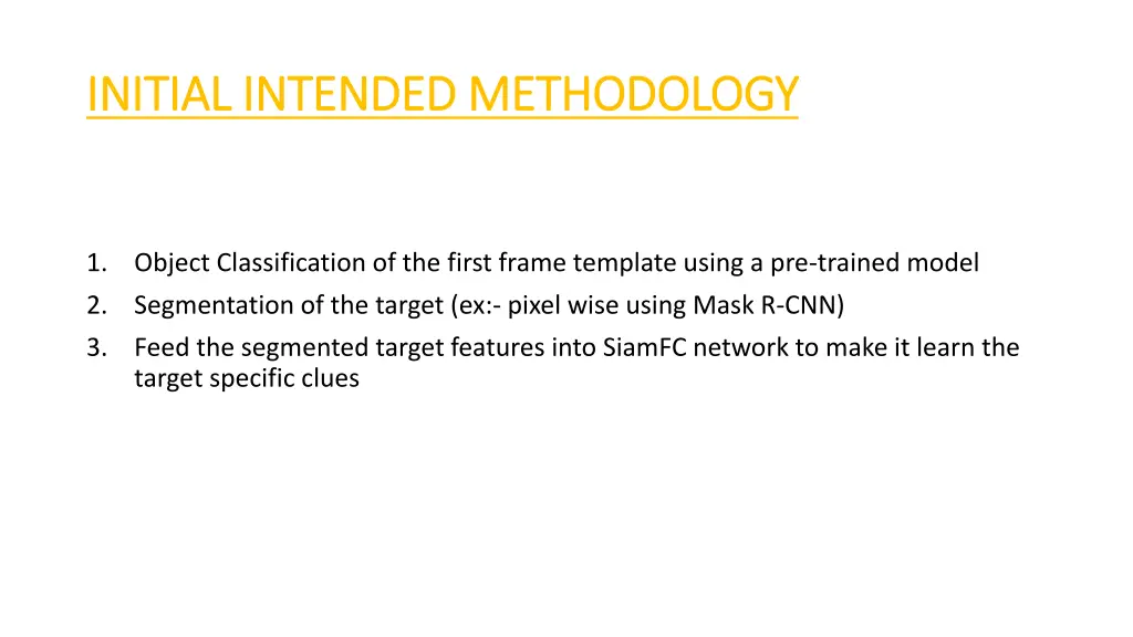 initial intended methodology initial intended