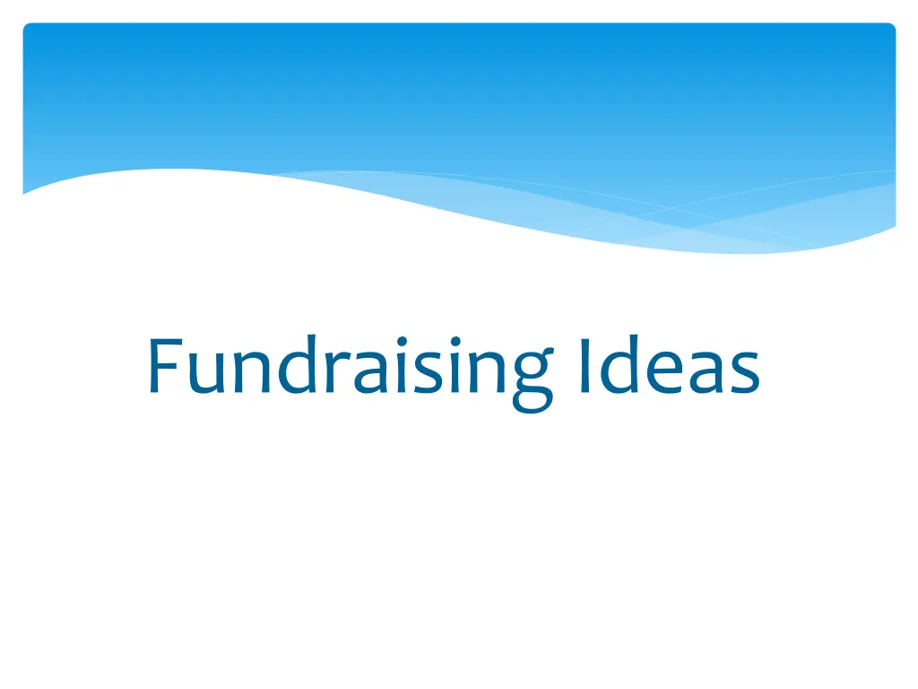 fundraising ideas